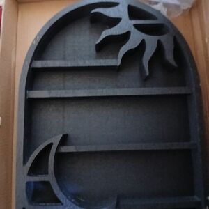 Black Sun and Moon Wall Shelf